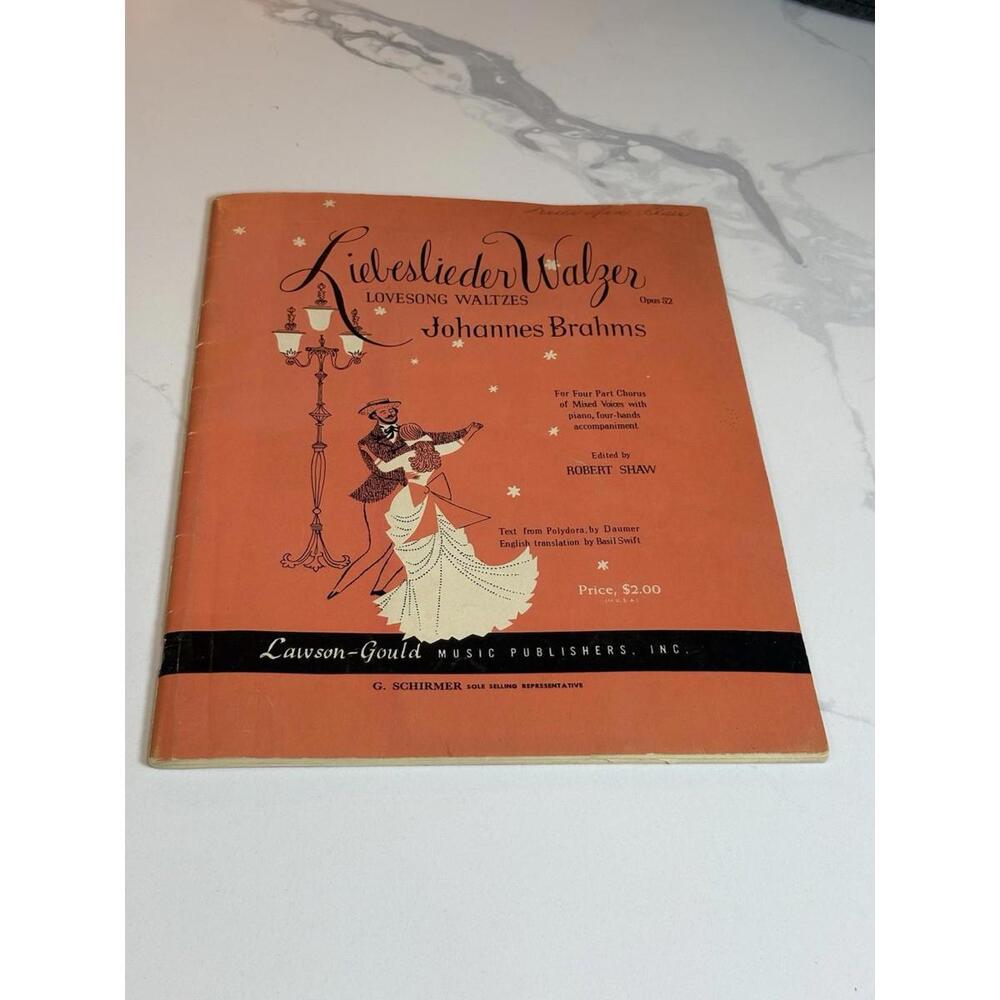 Vintage Brahms Liebeslieder Walzer‎ Op. 52 Sheet Music